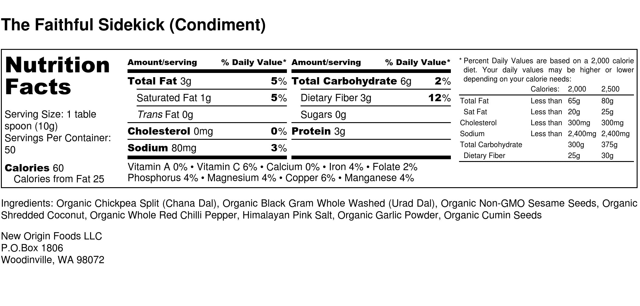 The Faithful Sidekick (Condiment)